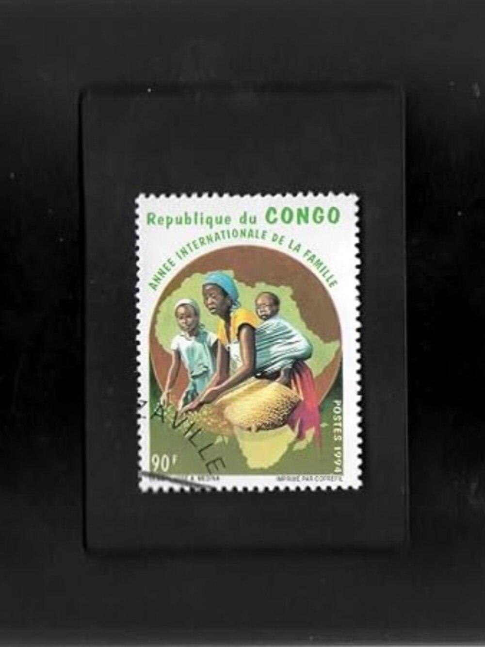 Tchotchke Art - Collectible Postage Stamp - International Year of the Family